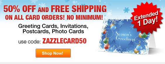 Extended For One Day 50% Off All Cards and Free Shipping!