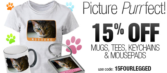 Picture Purrfect! 15% Off Mugs, Tees, Keychains & Mousepads Ends 2/15 