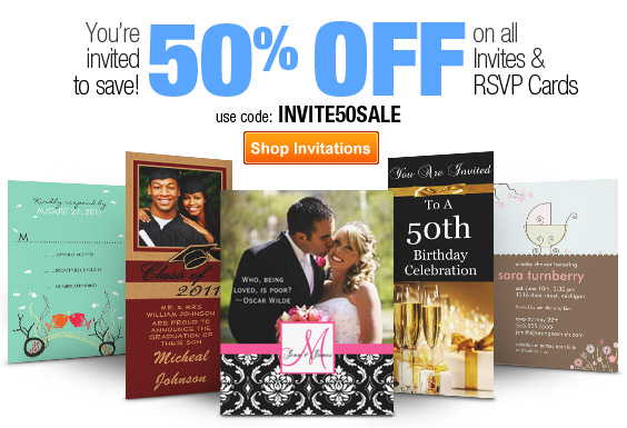 You're Invited to Save! 50% Off All Invites - 3 Days Only!