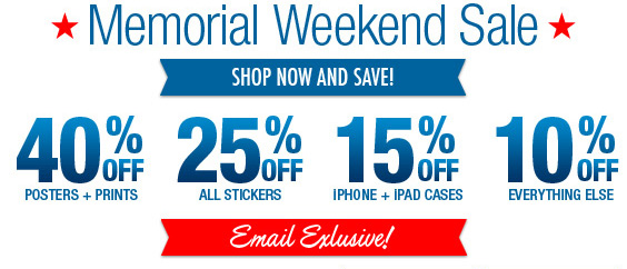 Email Exclusive: Memorial Weekend Sale