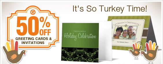 Ends Today! 50% Off Greeting Cards & Invites!
