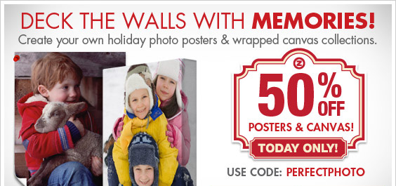 50% Off Posters & Wrapped Canvas! Today Only!