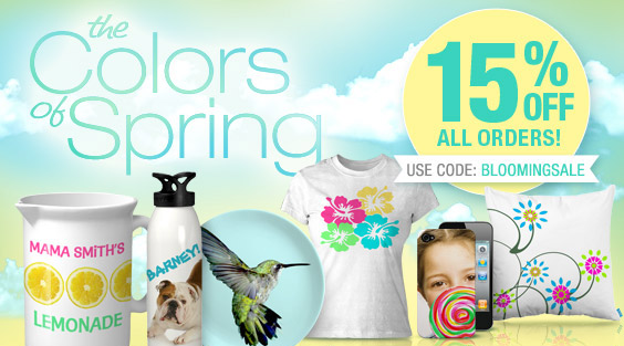 The colors of spring are everywhere! 15% off!