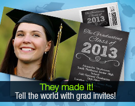 They made it! Tell the world with grad invites!