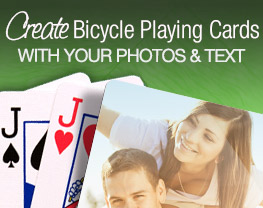Create Bicycle playing cards with your photos & text