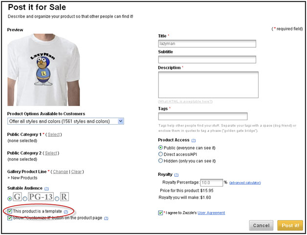 Post For Sale screenshot