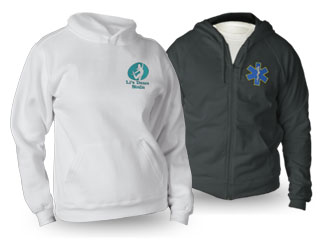 Embroidered Sweatshirts and Zip-ups