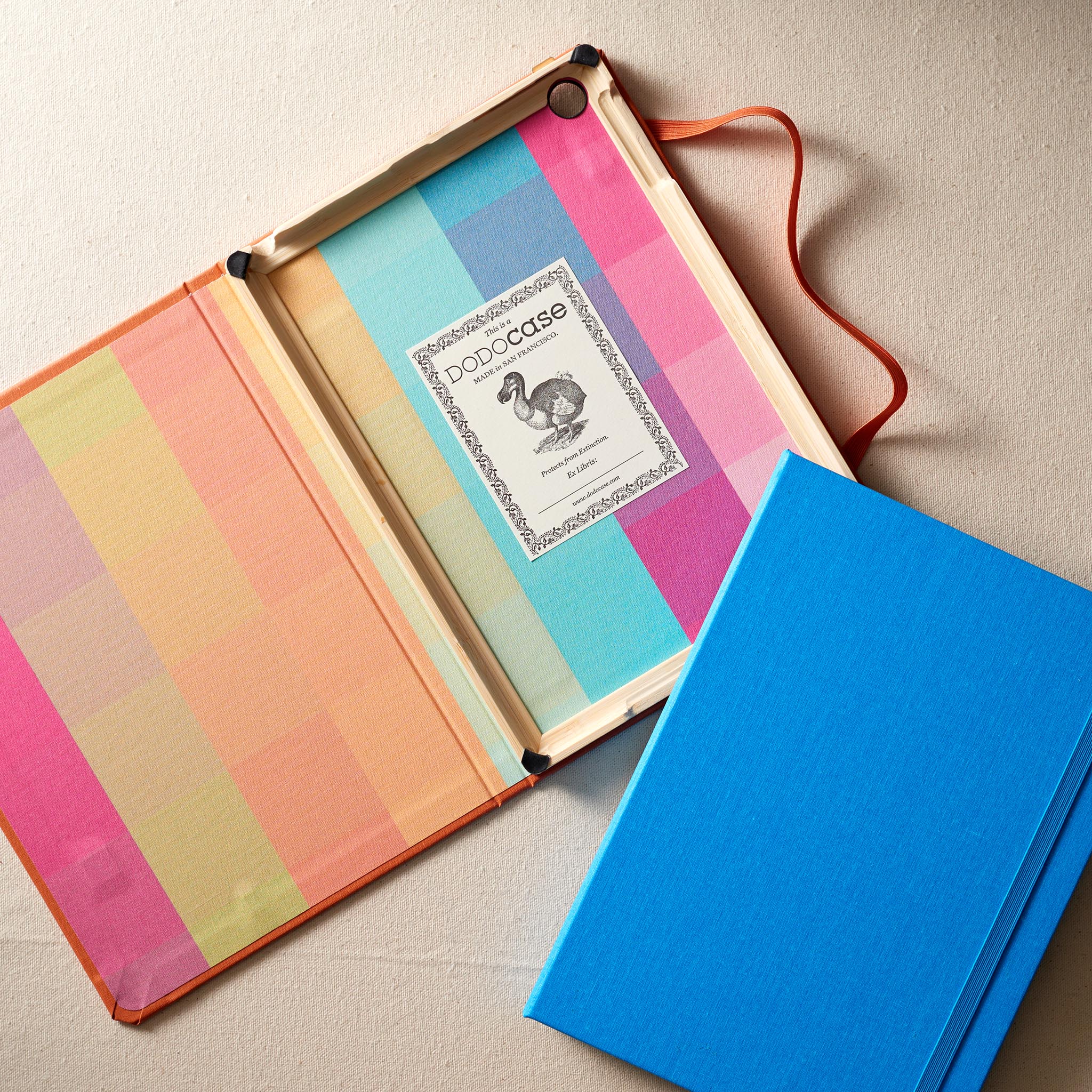 Modern pink teal color block pattern case for iPad air