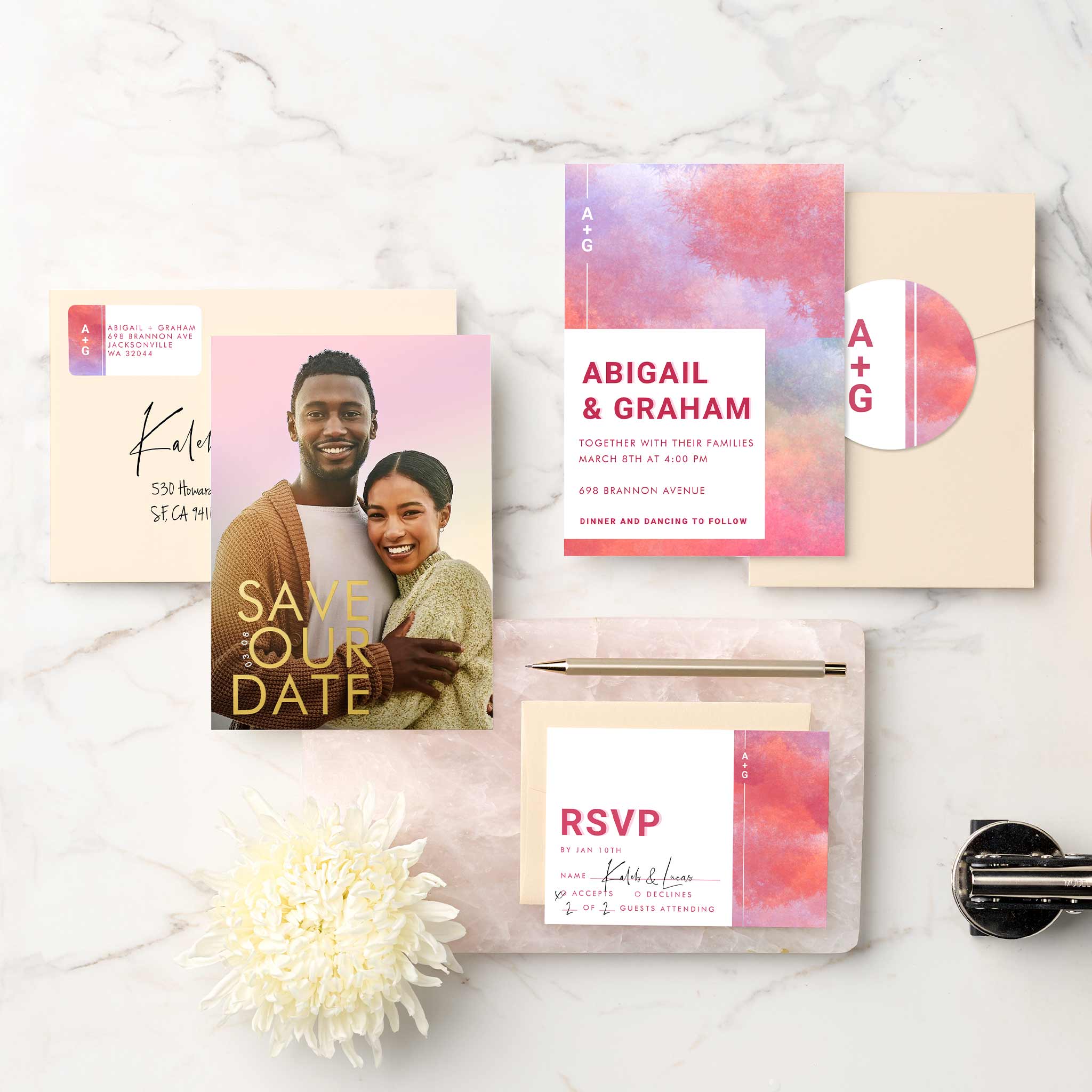 Get Up to 50% Off Saves the Date & Wedding Invites