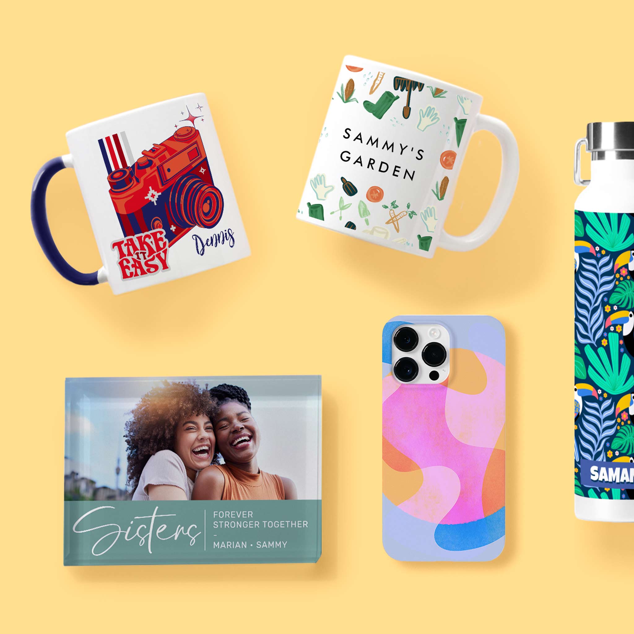 Assorted custom products