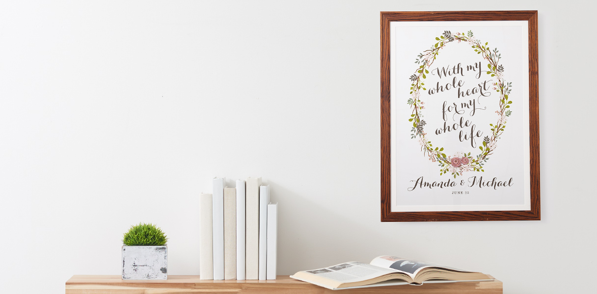 Ever considered a paper poster for a first anniversary gift? Read on for more anniversary gift ideas!>
