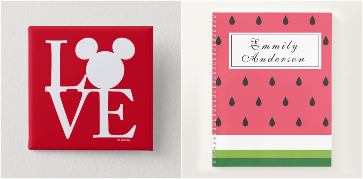 Shop Buttons, Notebooks and More