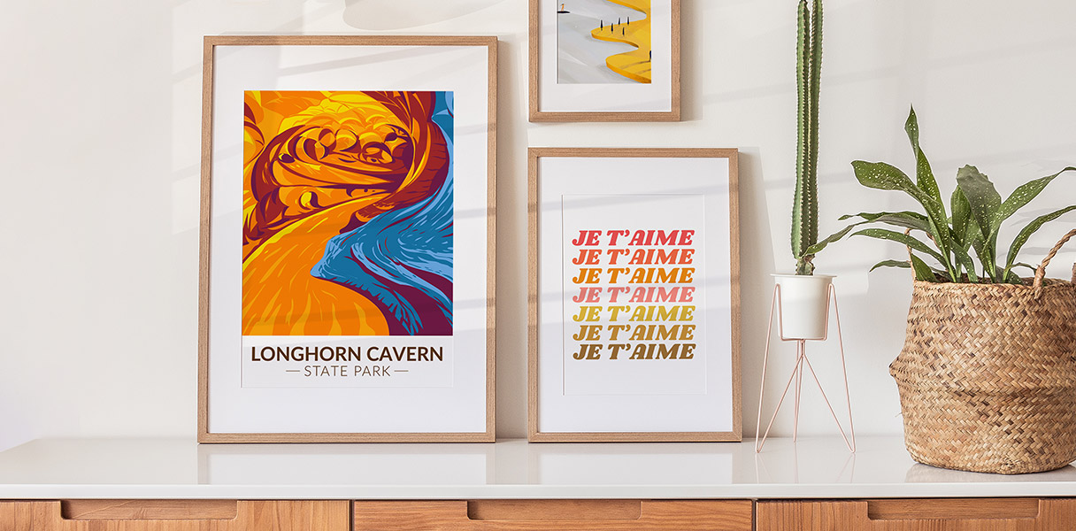 Release your inner interior designer and finish your own happy place with custom art