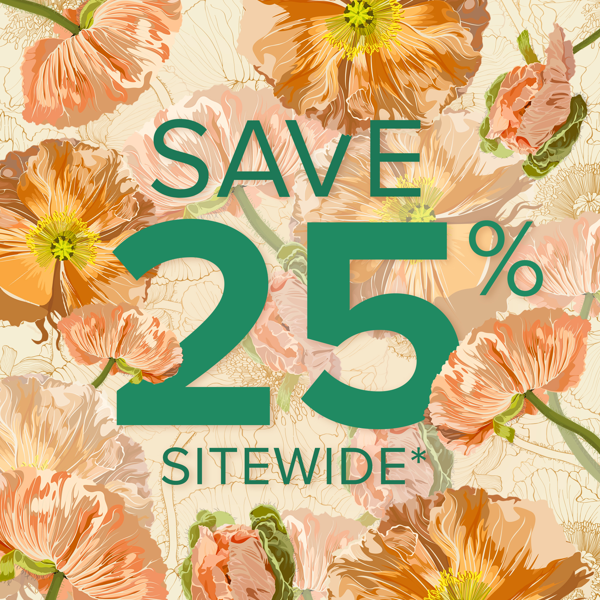 Save 25% Sitewide