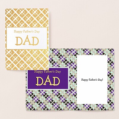 Father's Day Foil Mosaic Tile Card