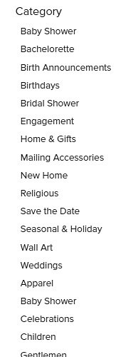 Categories I see behind the scenes; needs to be revamped
