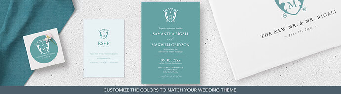 Wedding Theme Monogrammed Crest