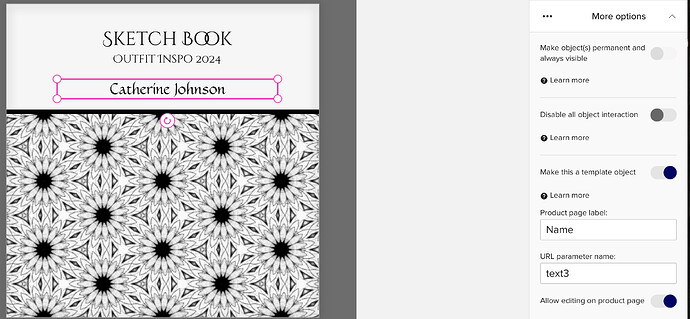 Design tool view of original listing