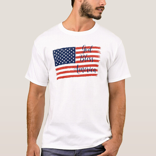 God bless America men tshirt