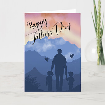 Walking Life's Path With Dad: Father's Day Holiday Card