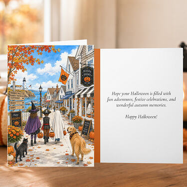 Happy Halloween Charming Autumn Coastal Town2