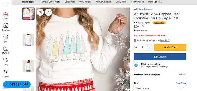 Screenshot 2023-04-26 at 16-11-35 Whimsical Snow Capped Trees Christmas Star Holiday T-Shirt Zazzle.png