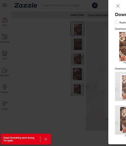 Unable to download from Media Manager. "Oops something went wrong" message
