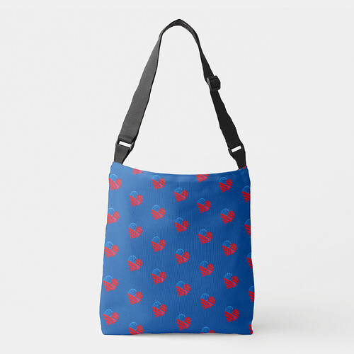 American heart crossbody bag
