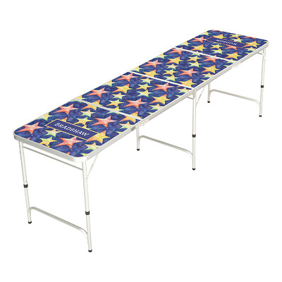 Zazzle Cool Colorful Stars Pattern And Name Watercolor Beer Pong Table (Angled).png