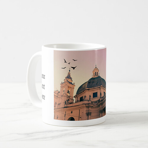 Zazzle Rome travel cityscape personalized coffee mug (Front Left).png