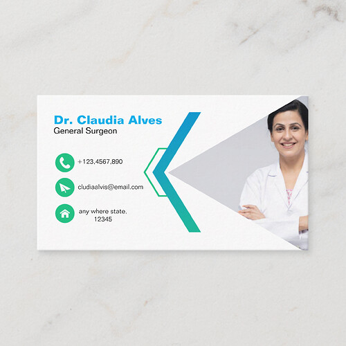 Zazzle Minimalist Classic for General Surgeons, Classic D Business Card (Front).png