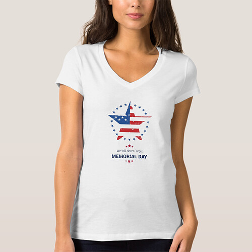 We will never forget. Memorial Day women tshirt