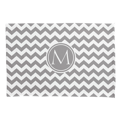 Zazzle Titanium Chevron Monogrammed Pillow Case (Front).png