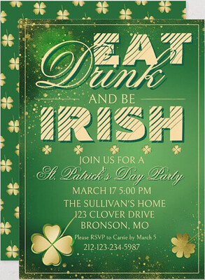 stpat6.png St, Patrick's Party Invitation