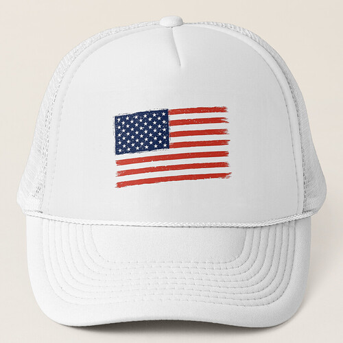 America a land of the free. Trucker hat