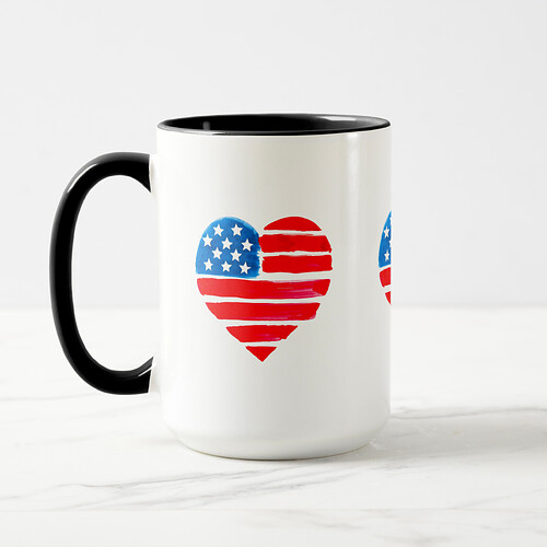 American heart mug