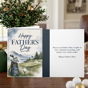 Blue Green Golf Theme Happy Father's Day Card 2.png