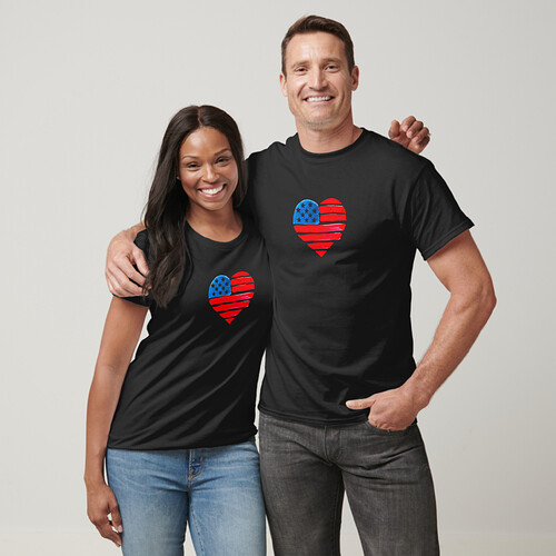 American heart tshirts for everyone