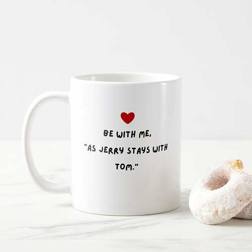 Zazzle Be with Me Valentine's day gift mug (With Donut).png