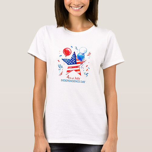 4 of July Independence Day women tshirt