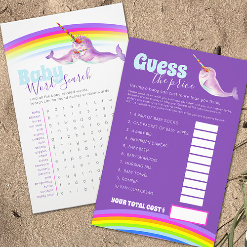 Baby shower narwhal word search price guess game flyer.jpg Baby shower narwhal word search price guess game flyer.jpg