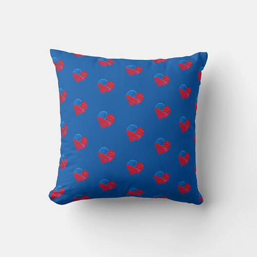 American heart throw pillow