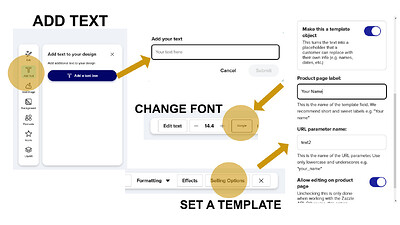 how to set personalize text
