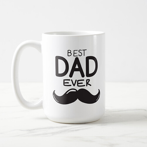 Zazzle Best Dad Ever! Father's Day Special Photo Coffee Mug (Left).png