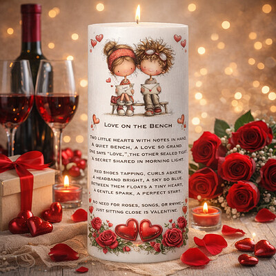 Valentine's Day Love Poem Candles