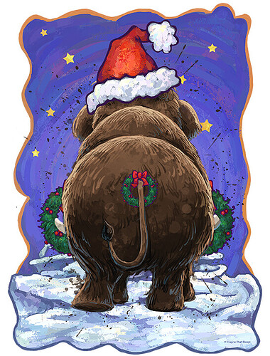 Thelma, the Mastodon Gets Festive, Back