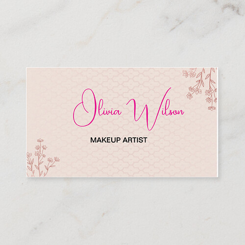 Zazzle Makeup Artist Minimalist Elegant With Photo Business Card (Back).png