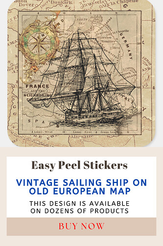 Vintage Sailing Ship and Old European Map.png