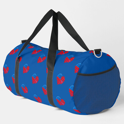 American heart duffle bag