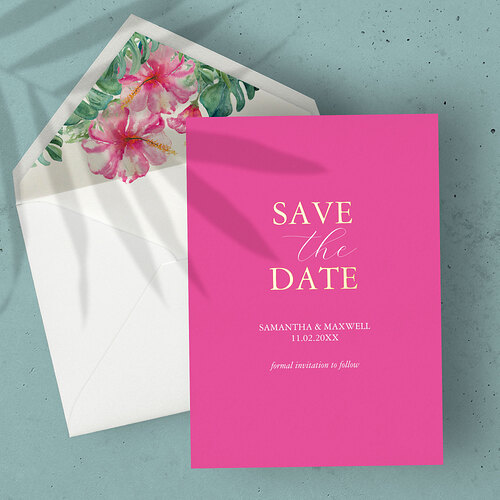 tropical-wedding-invitation-liner.jpg bright pink wedding ideas